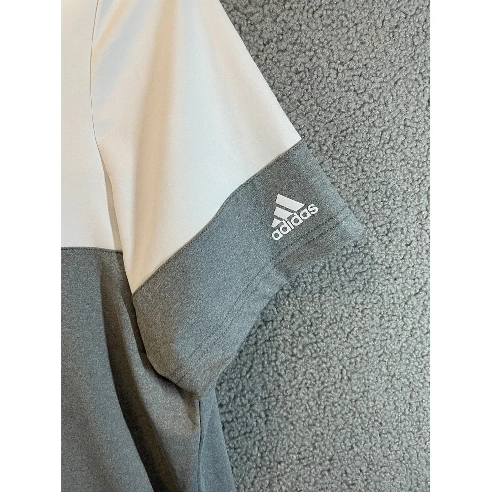adidas THE PLAYERS Two-Tone White and Gray Polo